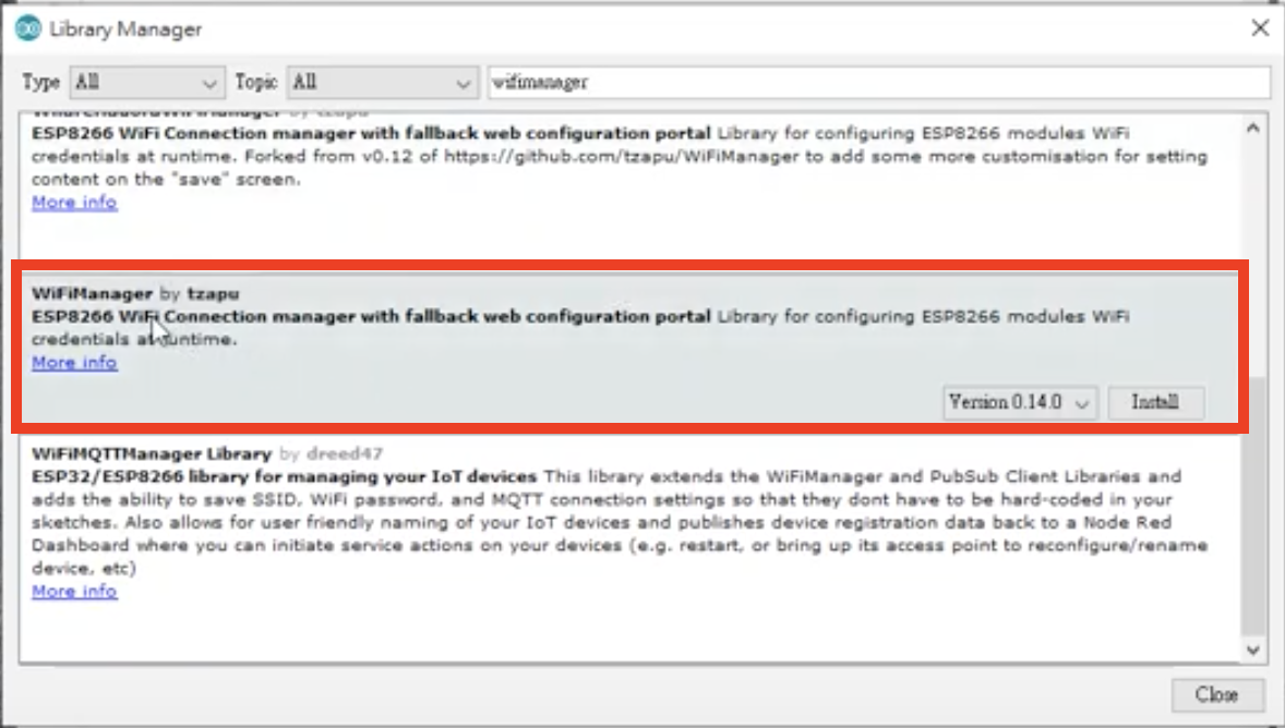 Arduino - No more SSID and password with Wifimanager